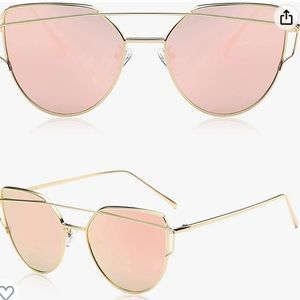 Cat Eye Sunglasses for Women Fashion Designer Style
Mirrored Lenses